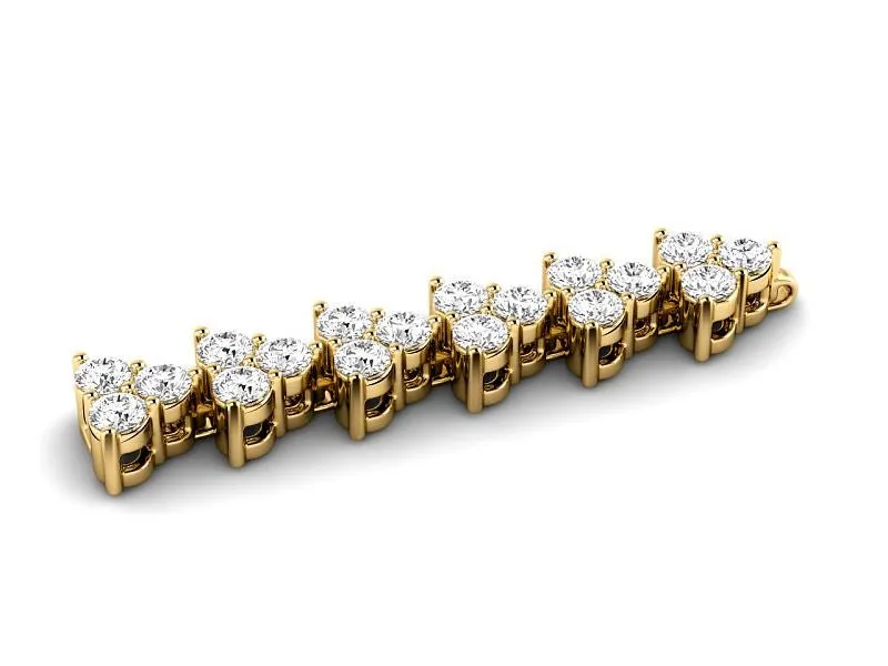 2.50-5.50 CT Round Cut Lab Grown Diamonds - Diamond Bracelet