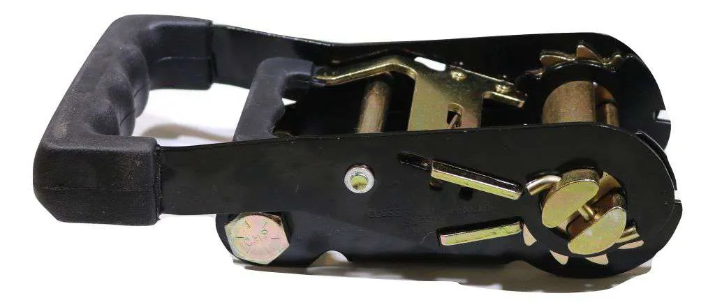 2" Heavy Duty Strap Ratchet w/ Rubber Ergonomic Grip and Pull - 4,400 lb. WLL | 2HDSWR