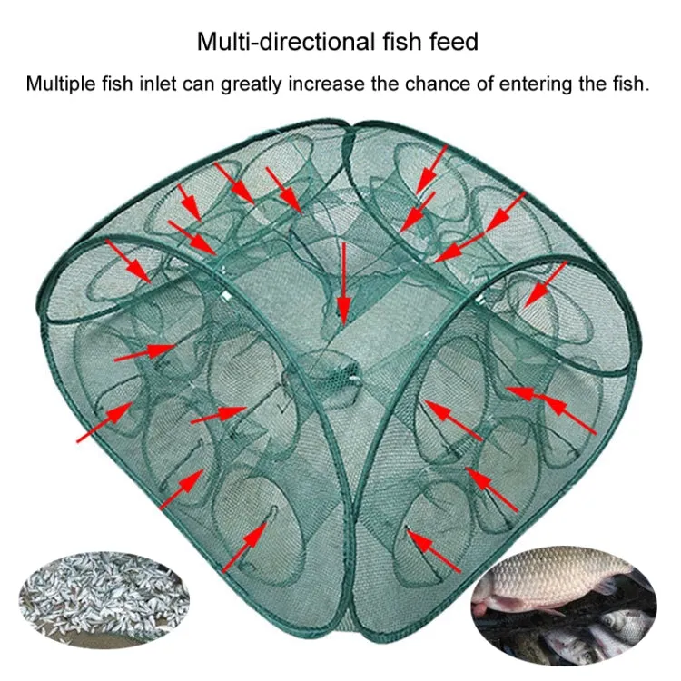 Automatic Folding Fishing Cage Square Fishing Net Shrimp Fishing Gear, Specification: 21 Holes