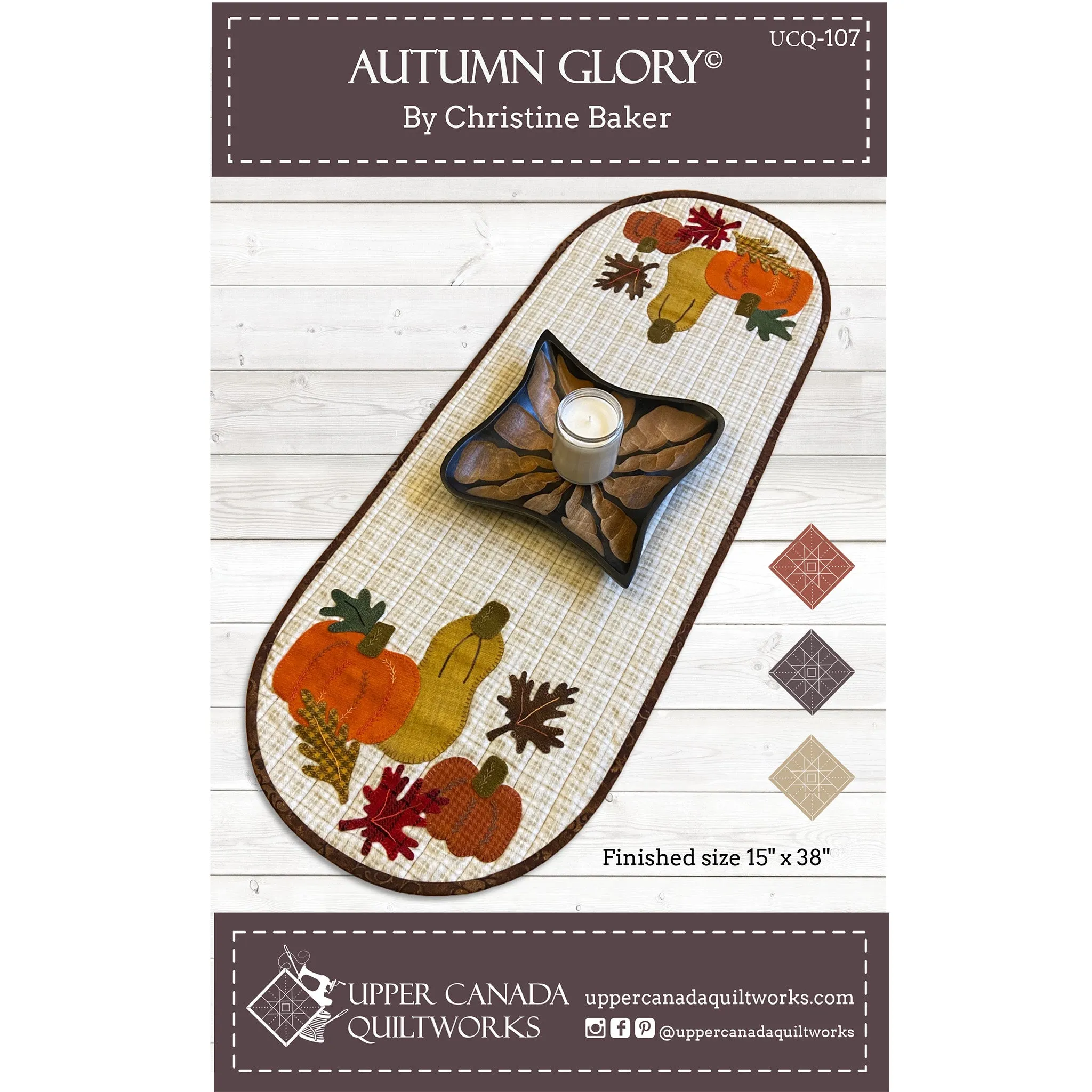 Autumn Glory Table Runner UCQ-P107e - Downloadable Pattern