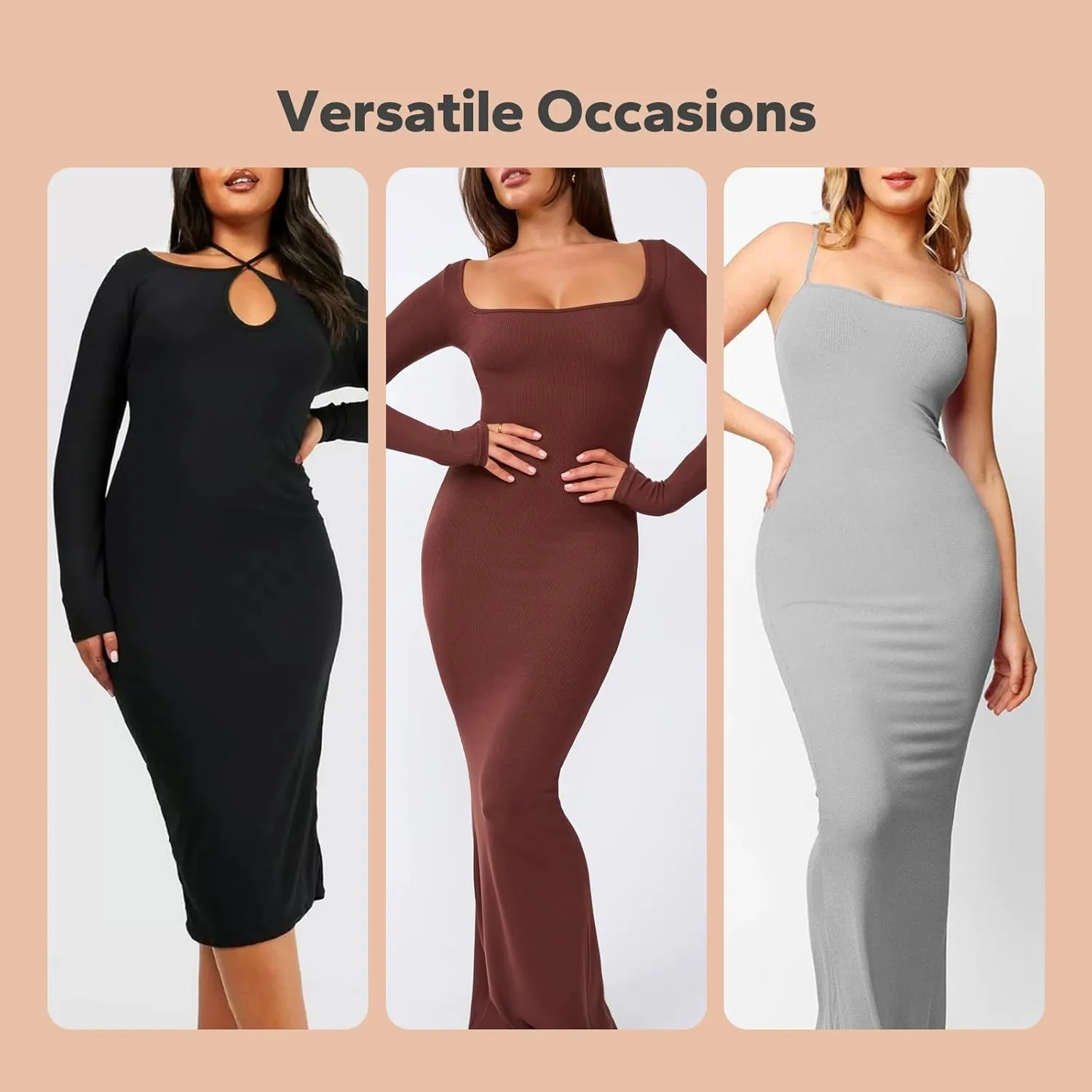 Bodysuit for Women, Mid-Thigh Shaperwear, Tummy Control Bodysuit, Waist Trainer, Seamless Sculpting Body Shaper