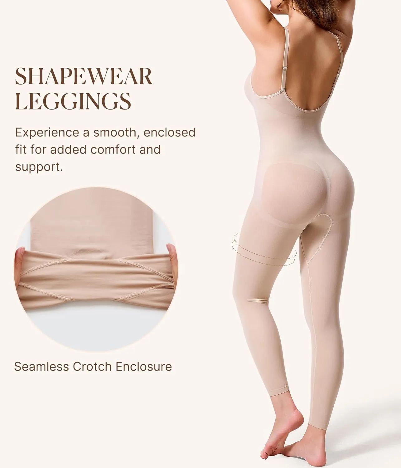 BRABIC Tummy Control Shapewear for Women Compression Leggings Full Body Seamless Faja Body Shaper Bodysuit