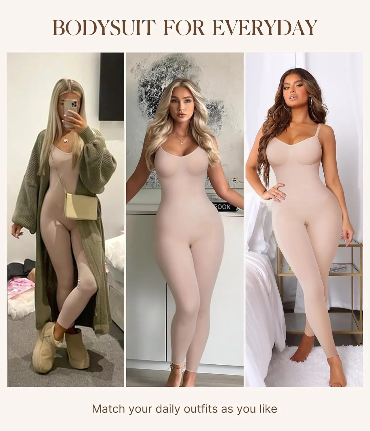 BRABIC Tummy Control Shapewear for Women Compression Leggings Full Body Seamless Faja Body Shaper Bodysuit