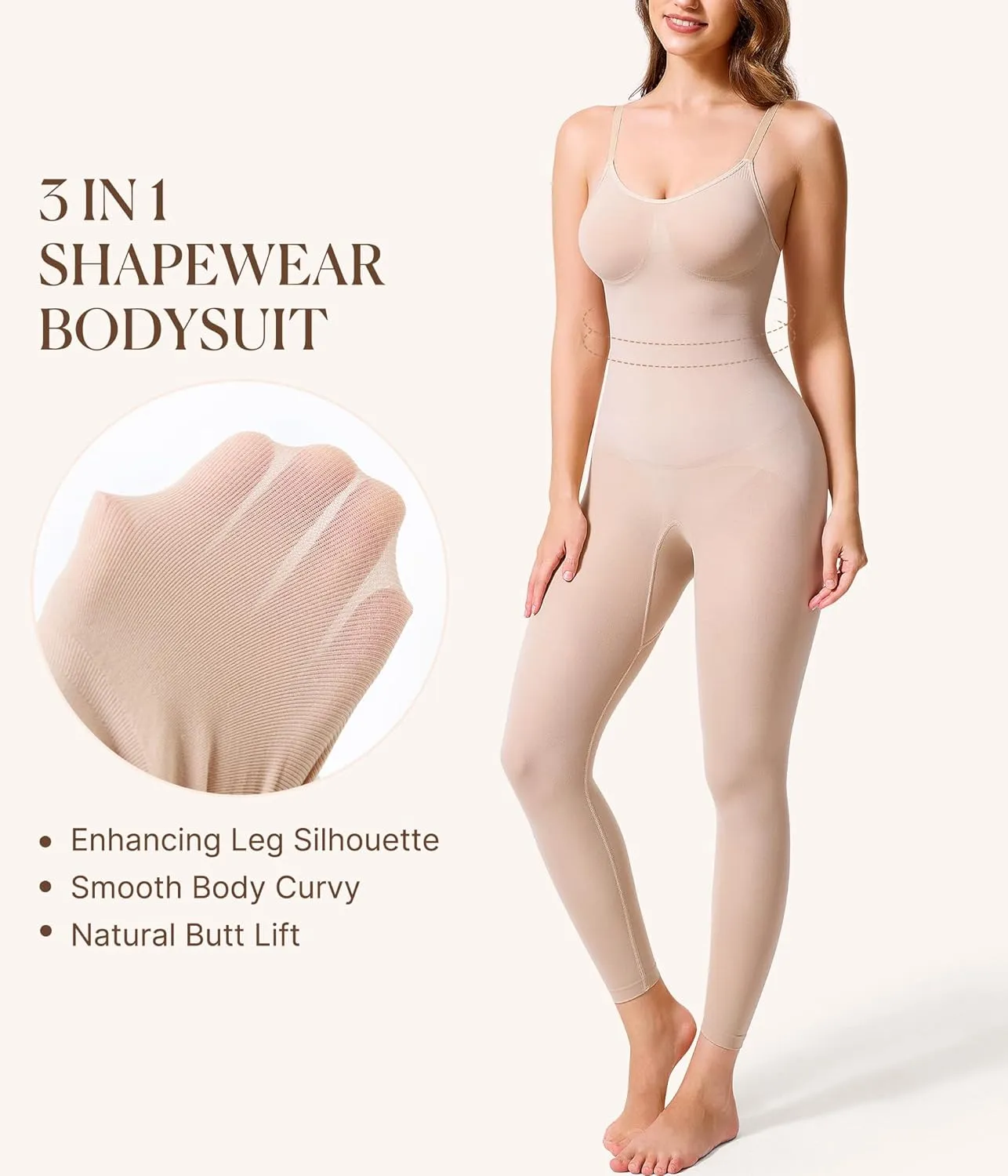 BRABIC Tummy Control Shapewear for Women Compression Leggings Full Body Seamless Faja Body Shaper Bodysuit
