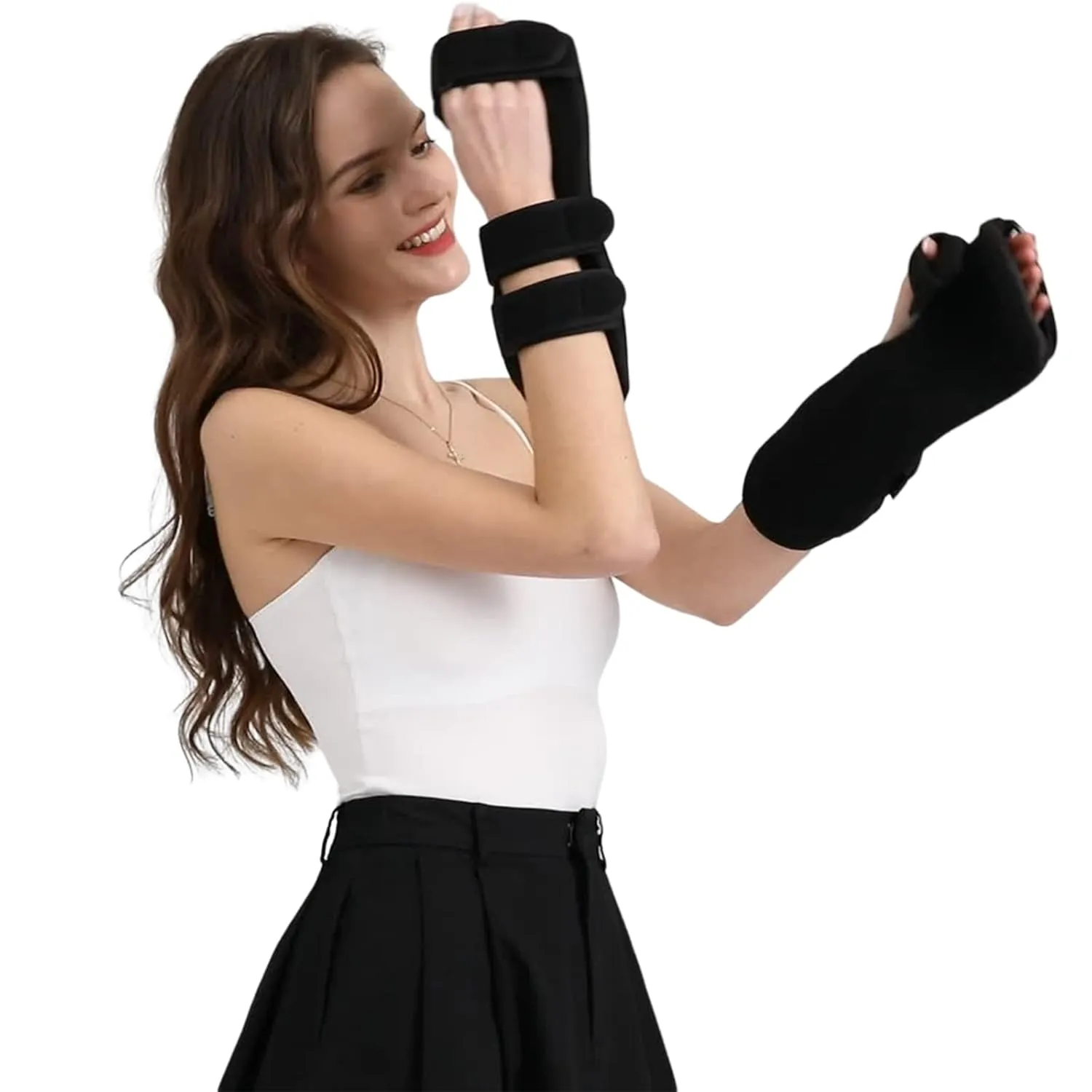 Carpal Tunnel Wrist Brace Night Support, Resting Hand Braces for Syndrome Tendonitis Carpelrx, Cockup Wrist Splint for Sleeping Sprained Pain Relief Orthopedic (Right, Medium)