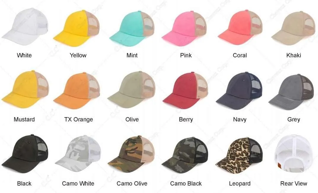 C.C Unisex Adjustable Trucker Baseball Cap Hat