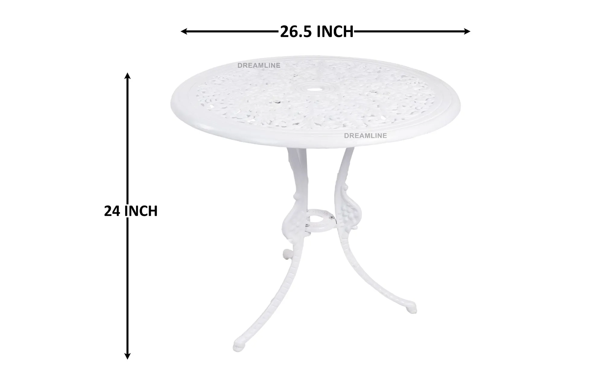 Clux Cast Aluminium Garden Patio Seating 3 Chair and 1 Table Set