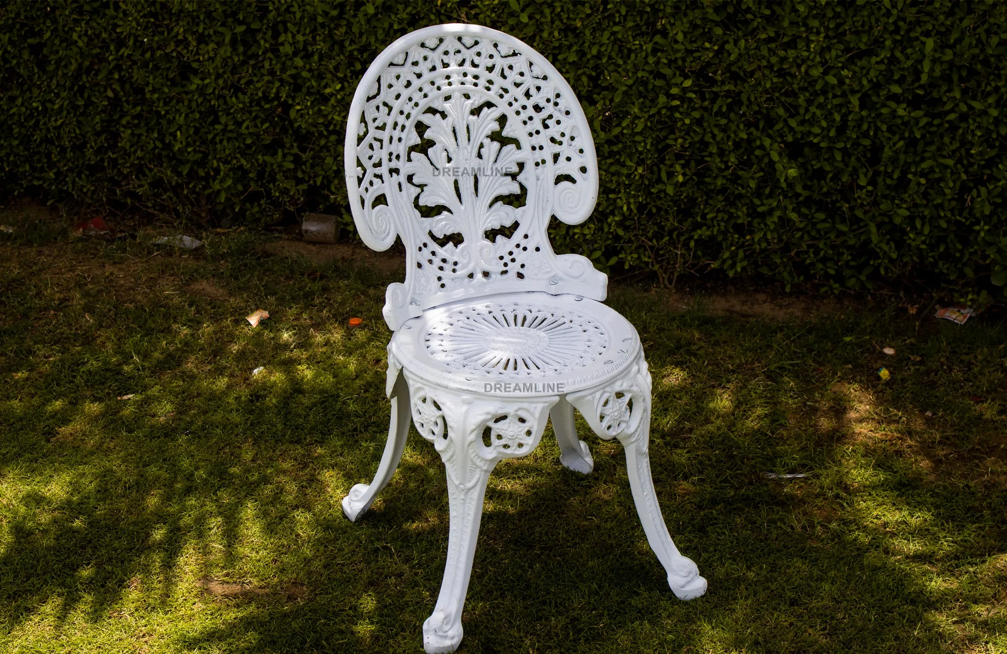Clux Cast Aluminium Garden Patio Seating 3 Chair and 1 Table Set