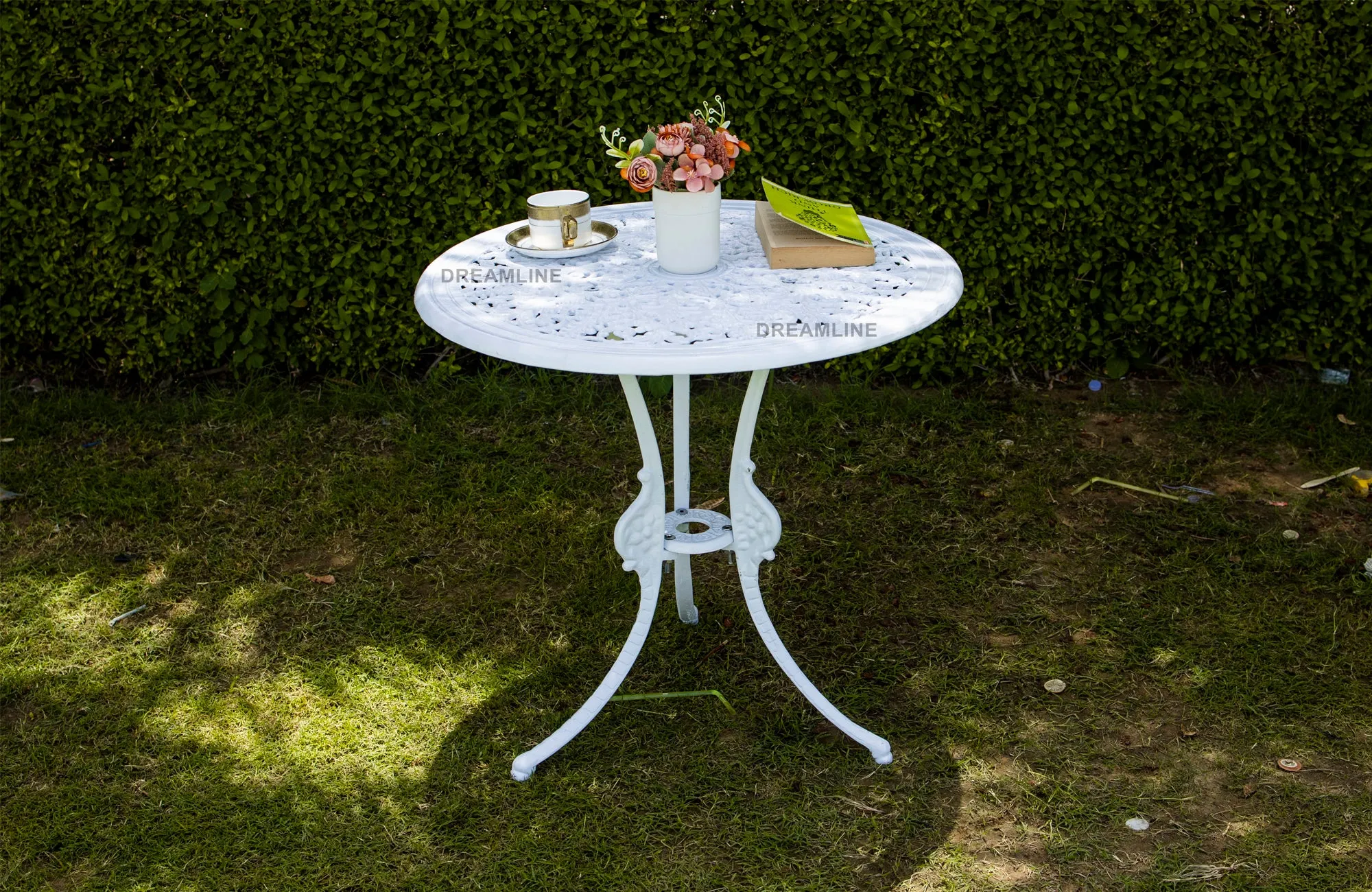 Clux Cast Aluminium Garden Patio Seating 3 Chair and 1 Table Set