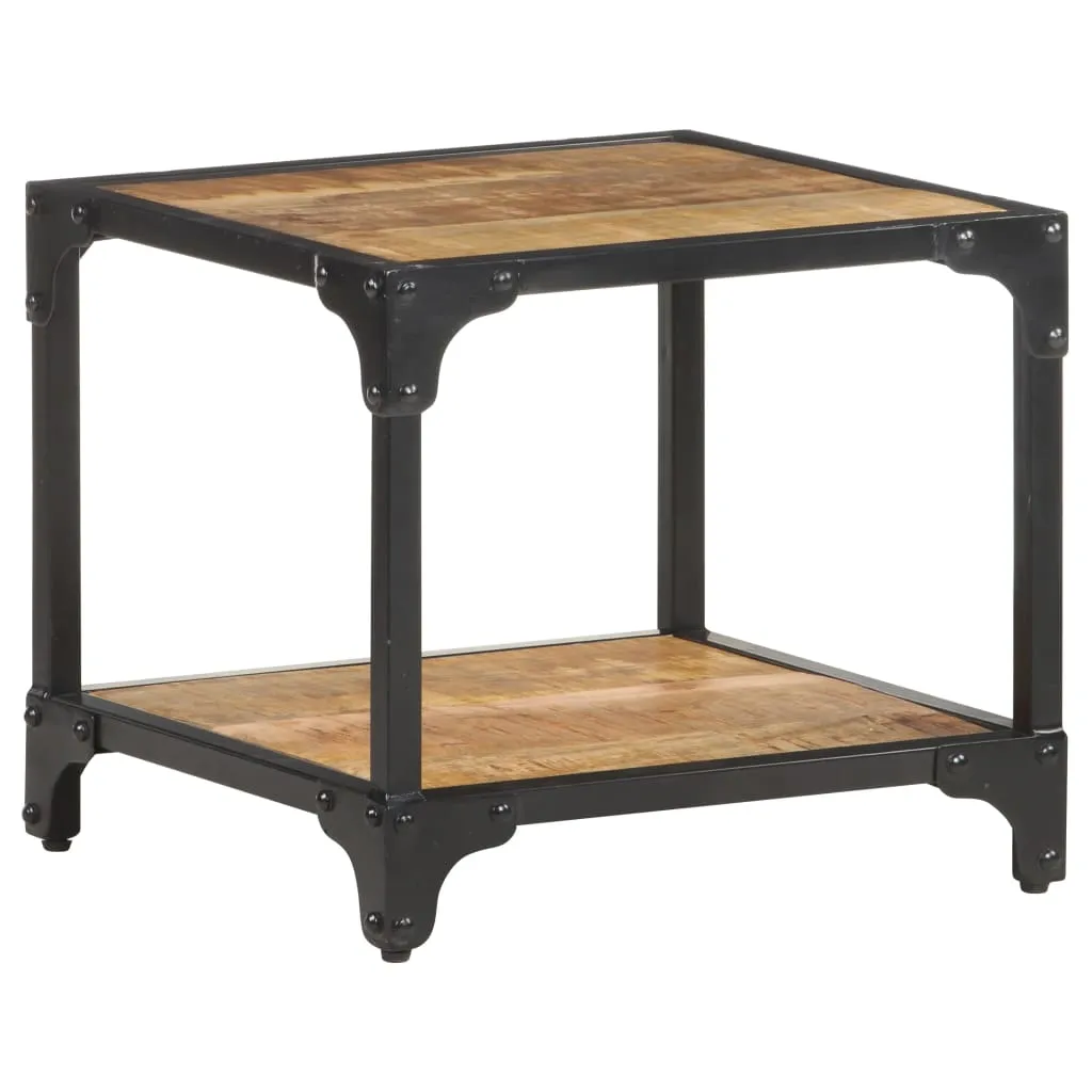 Coffee Table 40x40x36 cm Solid Rough Mango Wood