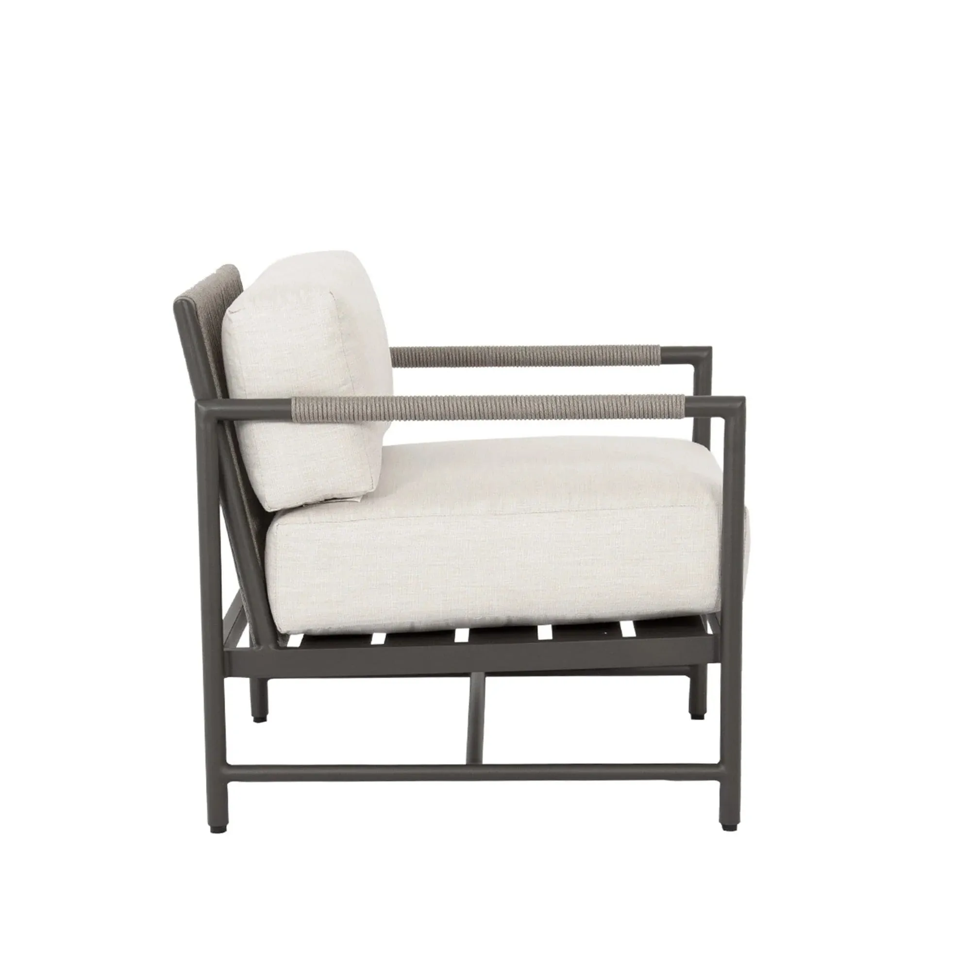 Cyst Outdoor Patio Seating Set 2 Chairs and 1 Table Set (Grey) Braided & Rope