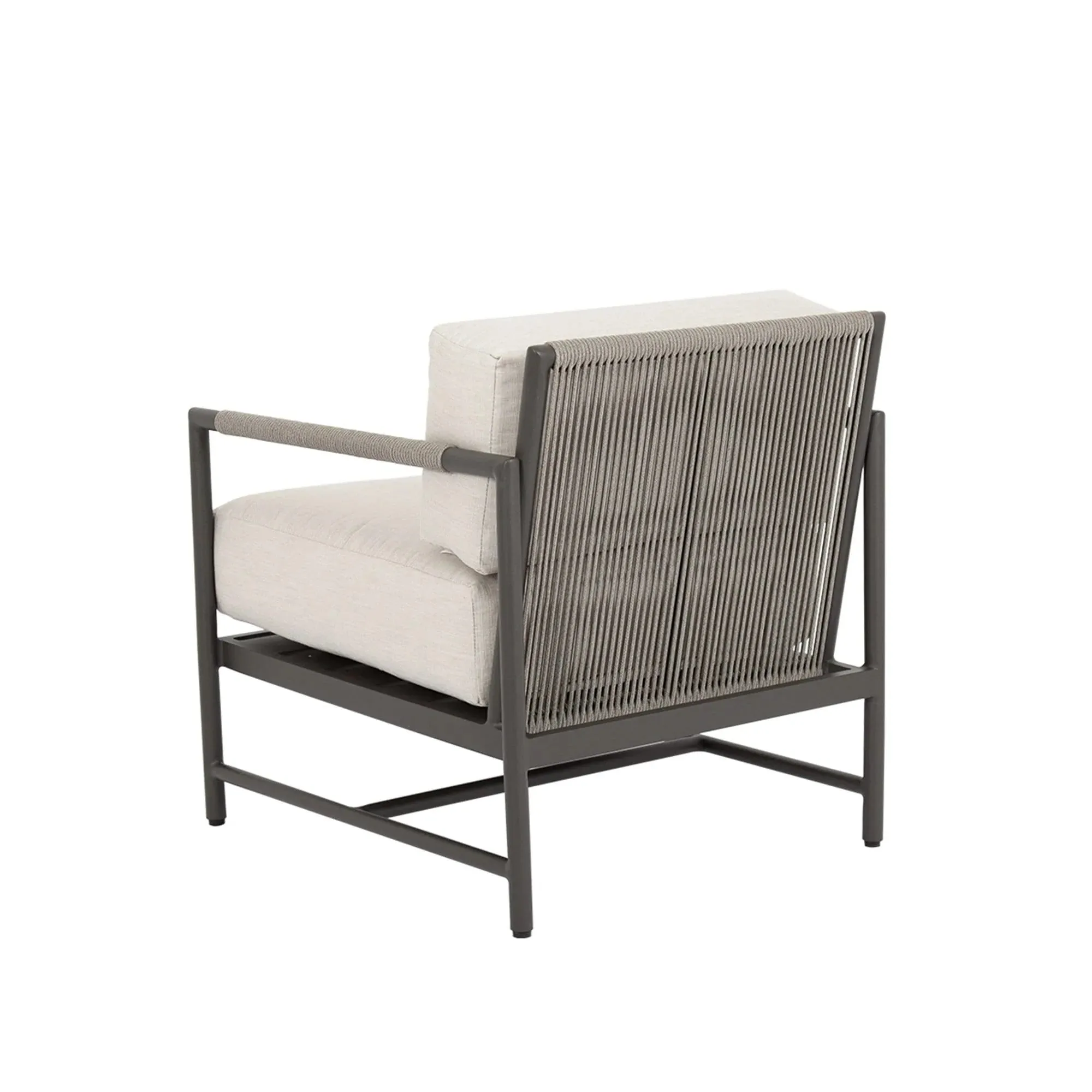Cyst Outdoor Patio Seating Set 2 Chairs and 1 Table Set (Grey) Braided & Rope