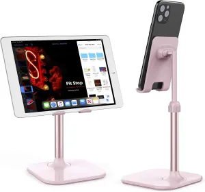 Doboli Cell Phone Stand, Phone Stand for Desk, Phone Holder Stand Compatible with iPhone and All Mobile Phones Tablet, Gifts for Adults Women Men Mom Wife, Pink