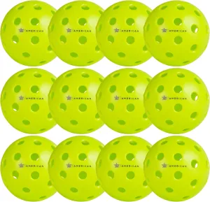 EP American Outdoor Pickleballs USAPA Approved | Made in USA with Durable Design | Tournament-Ready, High Performance | 40 Precision Holes for Balanced Flight, Consistent Spin