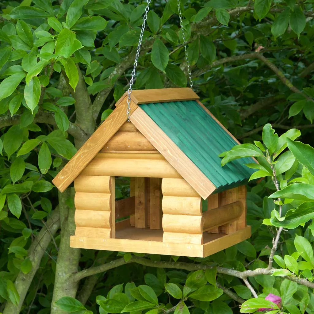 Fordwich Green Hanging Bird House | Delivered Fully Assembled | Elegant Log Lap Design