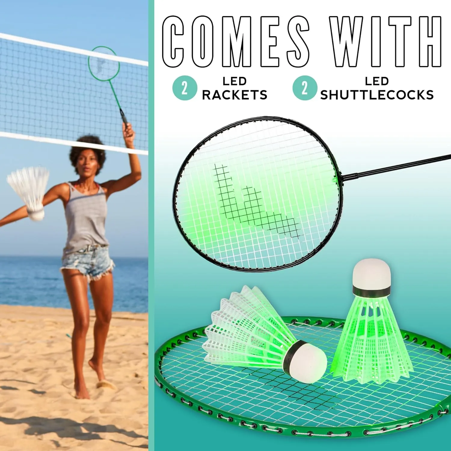Franklin Sports Badminton Racket   Birdie Set - Replacement Badminton Equipment for Kids   Adults - 2 Player - 4 Player Badminton Racket Sets