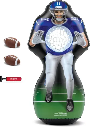 GoSports Football Toss Game for Kids - 4 ft Inflatable Receiver Touchdown Toss Game