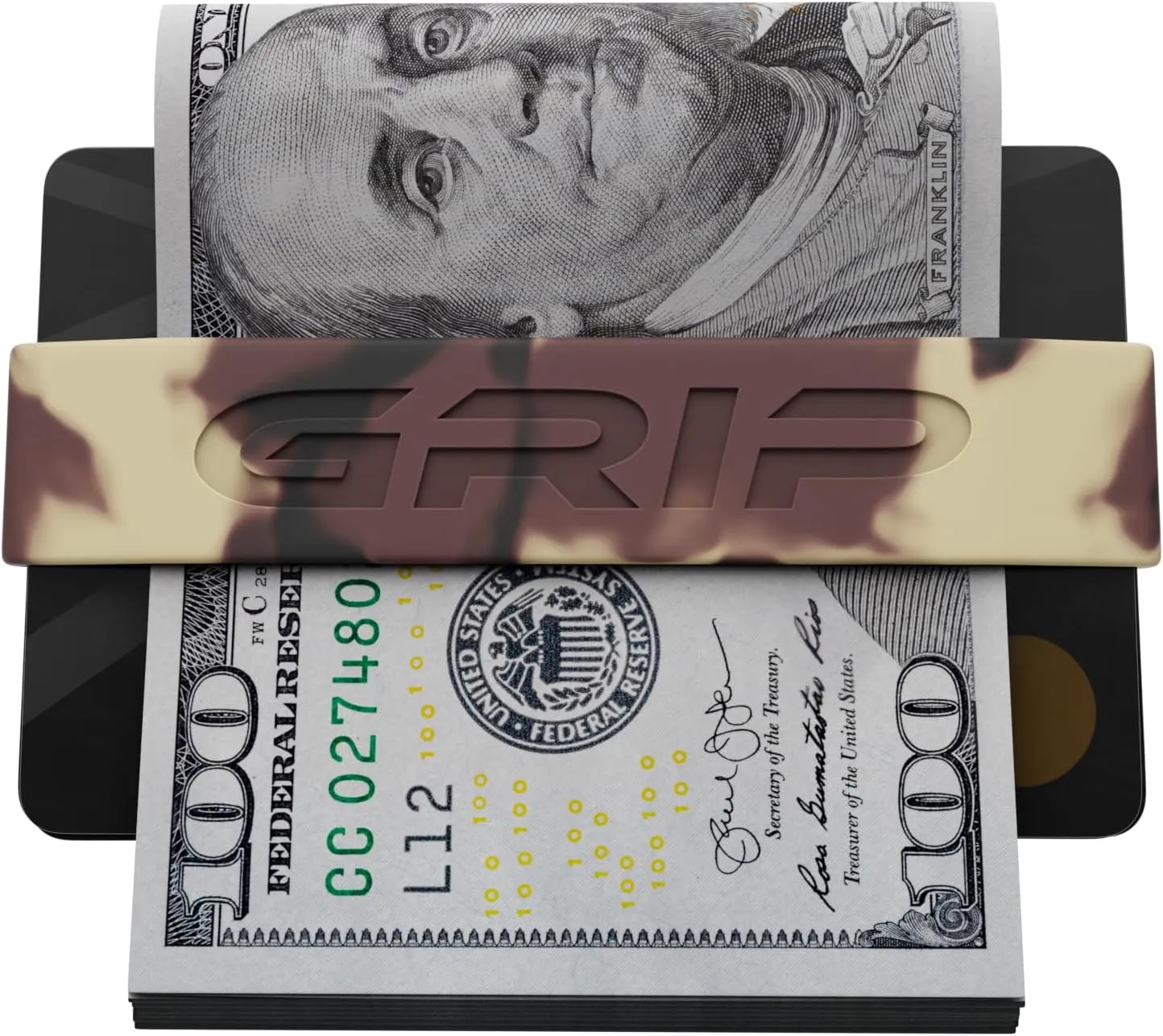 Grip Money Bands (Pack of 3) - JUNGLE CAMO - Premium Silicone Band for Cash & Cards - Slim & Durable Design