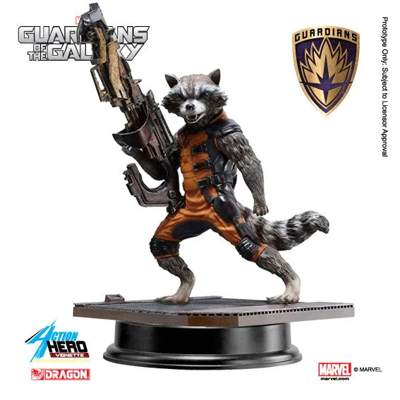 GUARDIANS OF THE GALAXY 7-Inch Ver. Rocket Raccoon with BONUS Baby Groot Action Hero Vignette