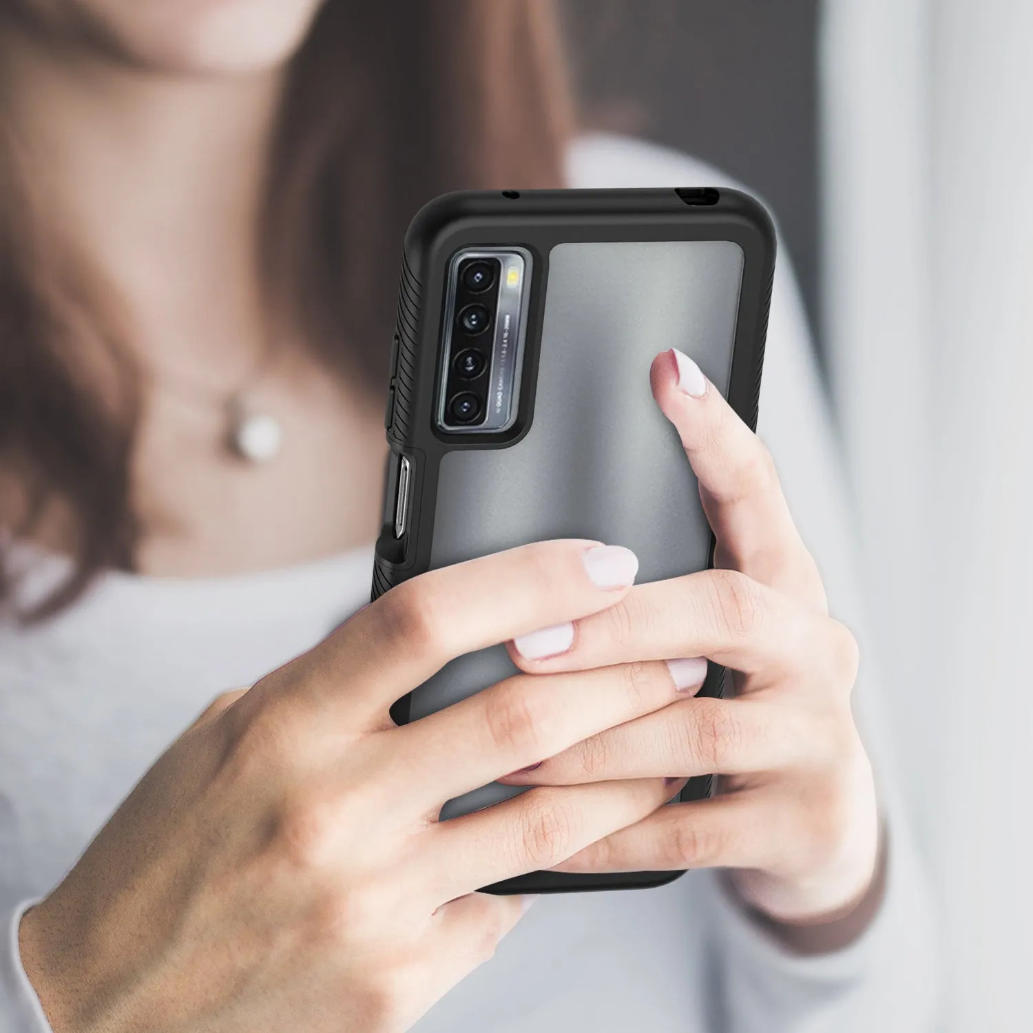 Heavy-Duty Case with Built-in Screen Protector for TCL 20s