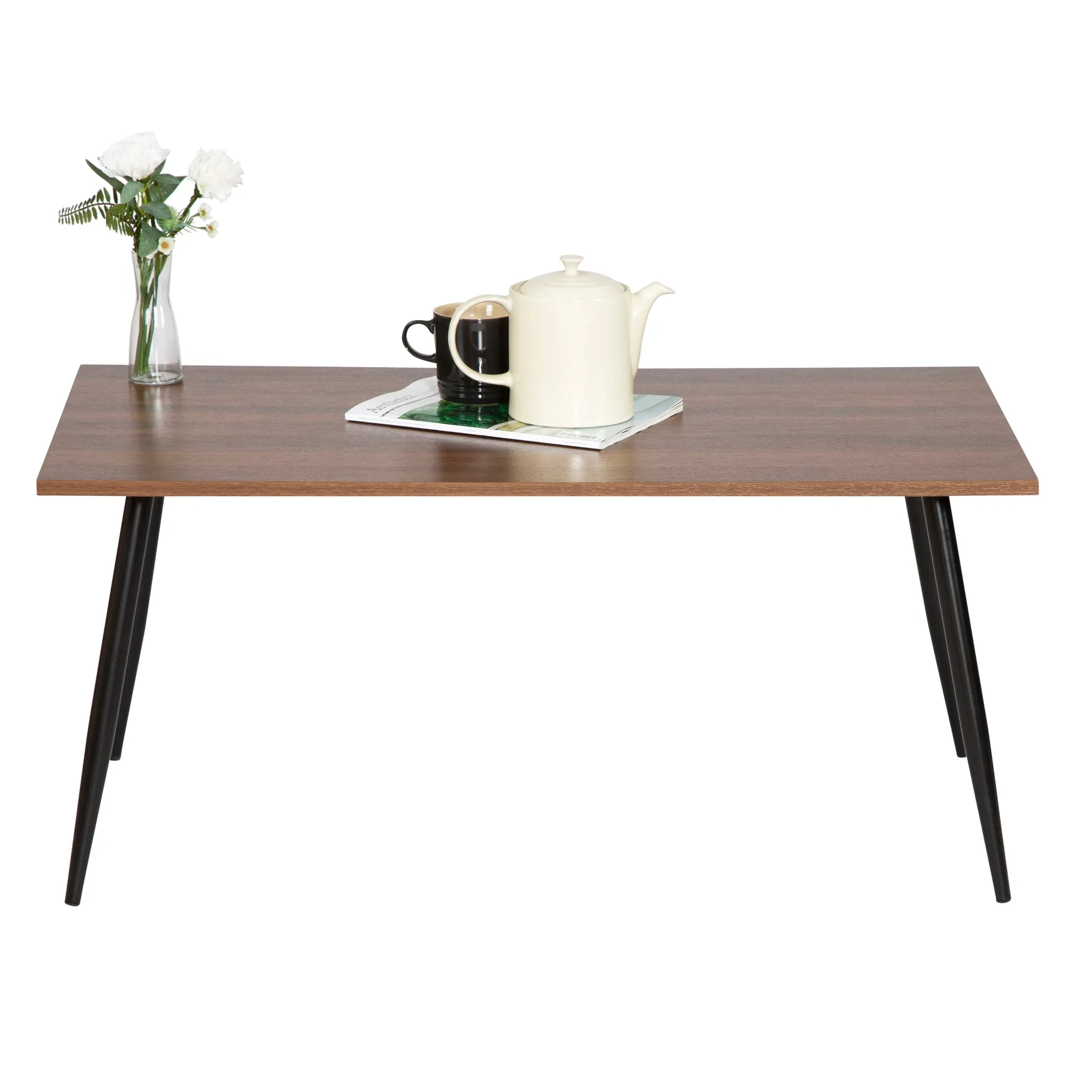 Mid Century Modern Style Walnut Coffee Table and 2 Side Table Set