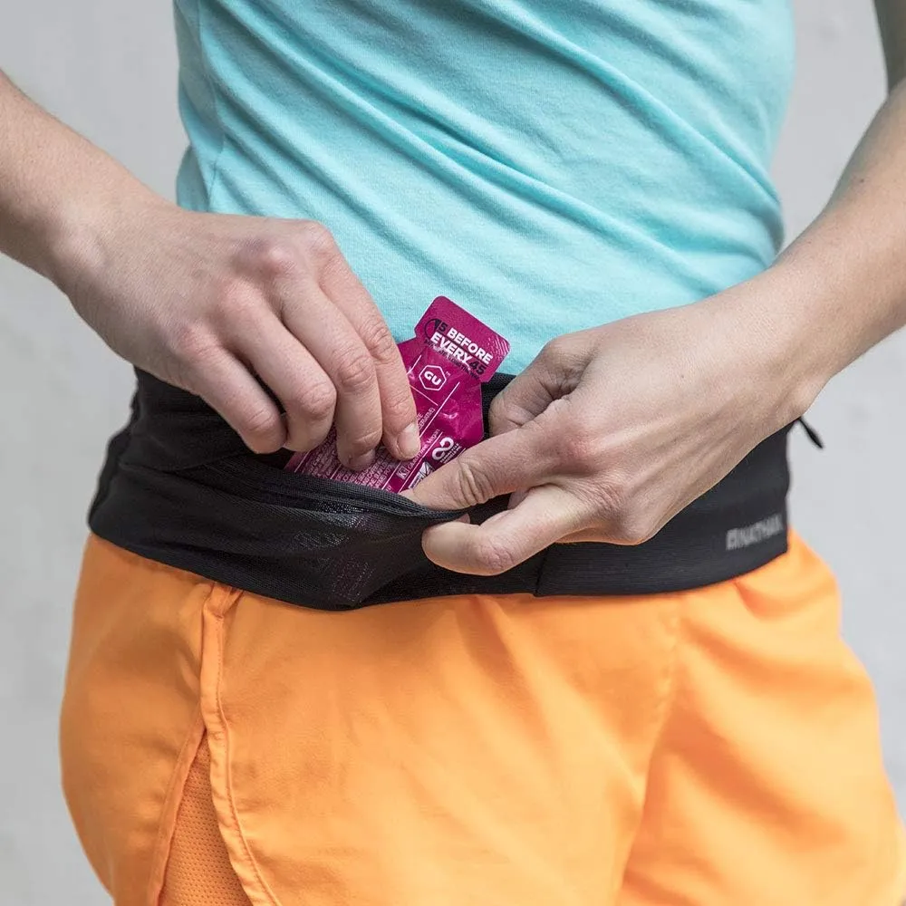 Nathan Running Belt  The Zipster Lite  Waist Pack with 2 Zippers. Bounce Free Pouch/Lightweight/Runners Fanny Pack. Fits All iPhones, Android, Samsung. for Men and Women.