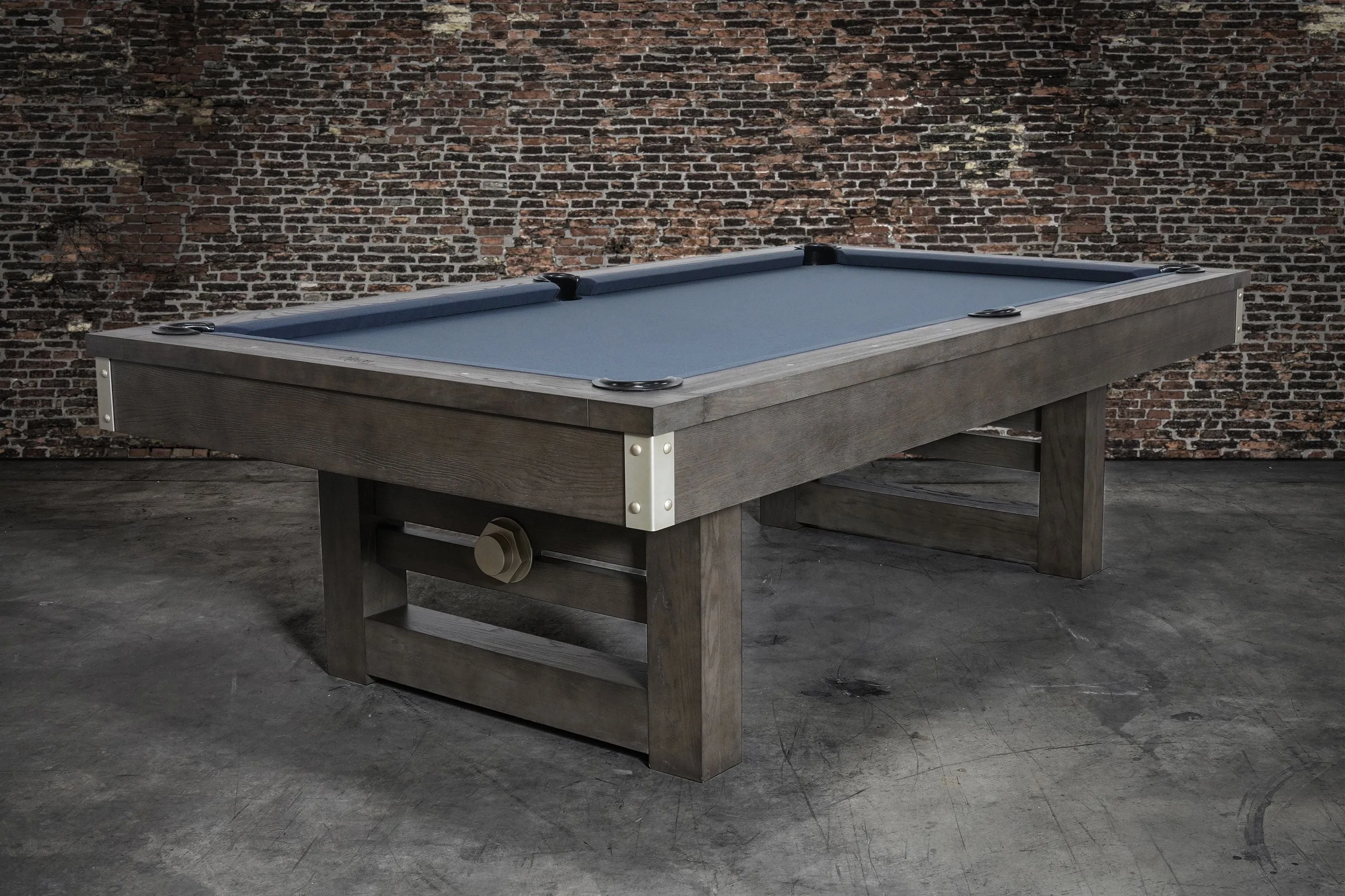 Nixon Bryant 8' Slate Pool Table in Grayson Grey Finish w/ Dining Top Option