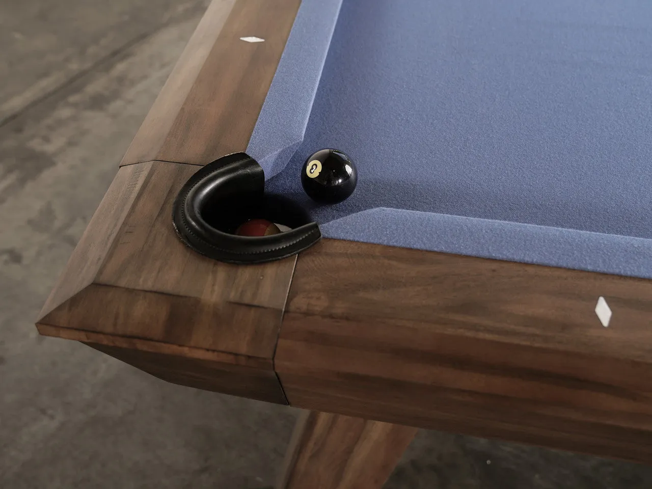 Nixon Desyn 8' Slate Pool Table in Walnut Finish w/ Dining Top Option