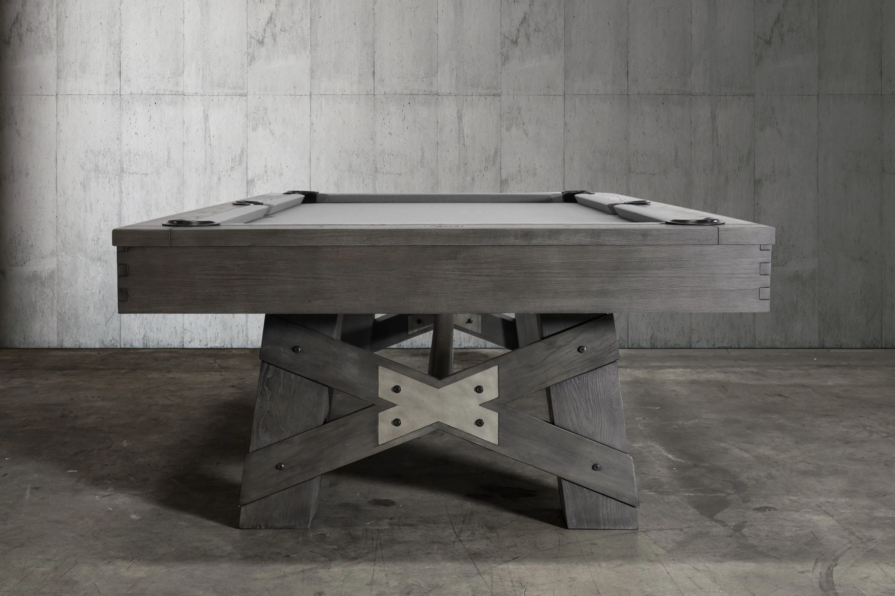 Nixon Georgia 7' Slate Pool Table in Grayson Grey Finish w/ Dining Top Option