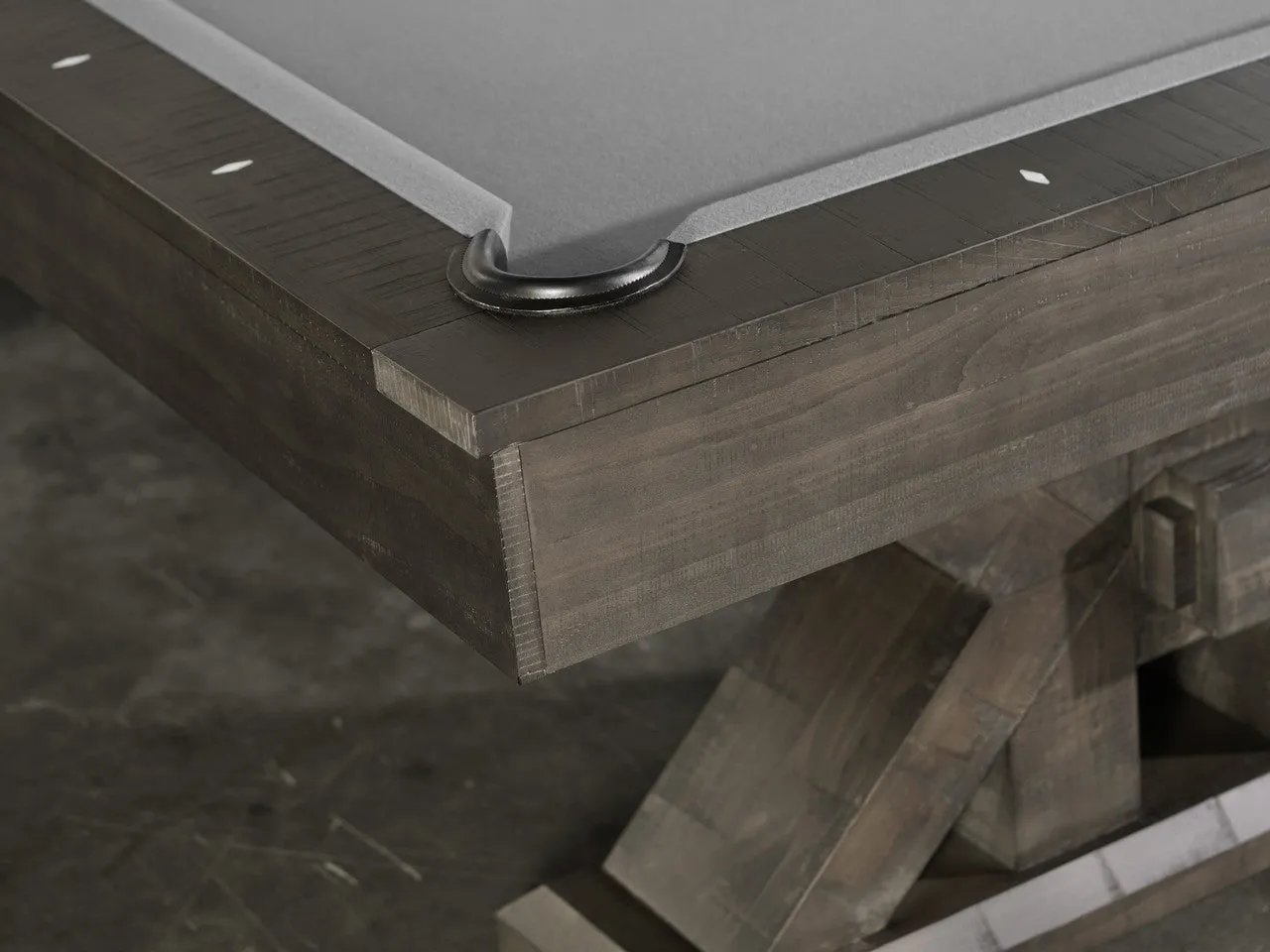Nixon Jasper 7' Slate Pool Table in Weathered Slate Finish w/ Dining Top Option