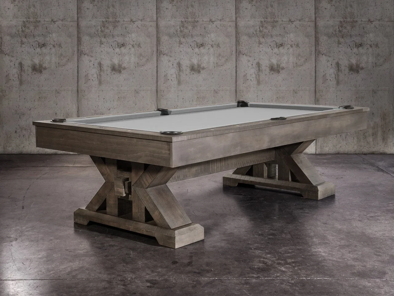 Nixon Jasper 7' Slate Pool Table in Weathered Slate Finish w/ Dining Top Option