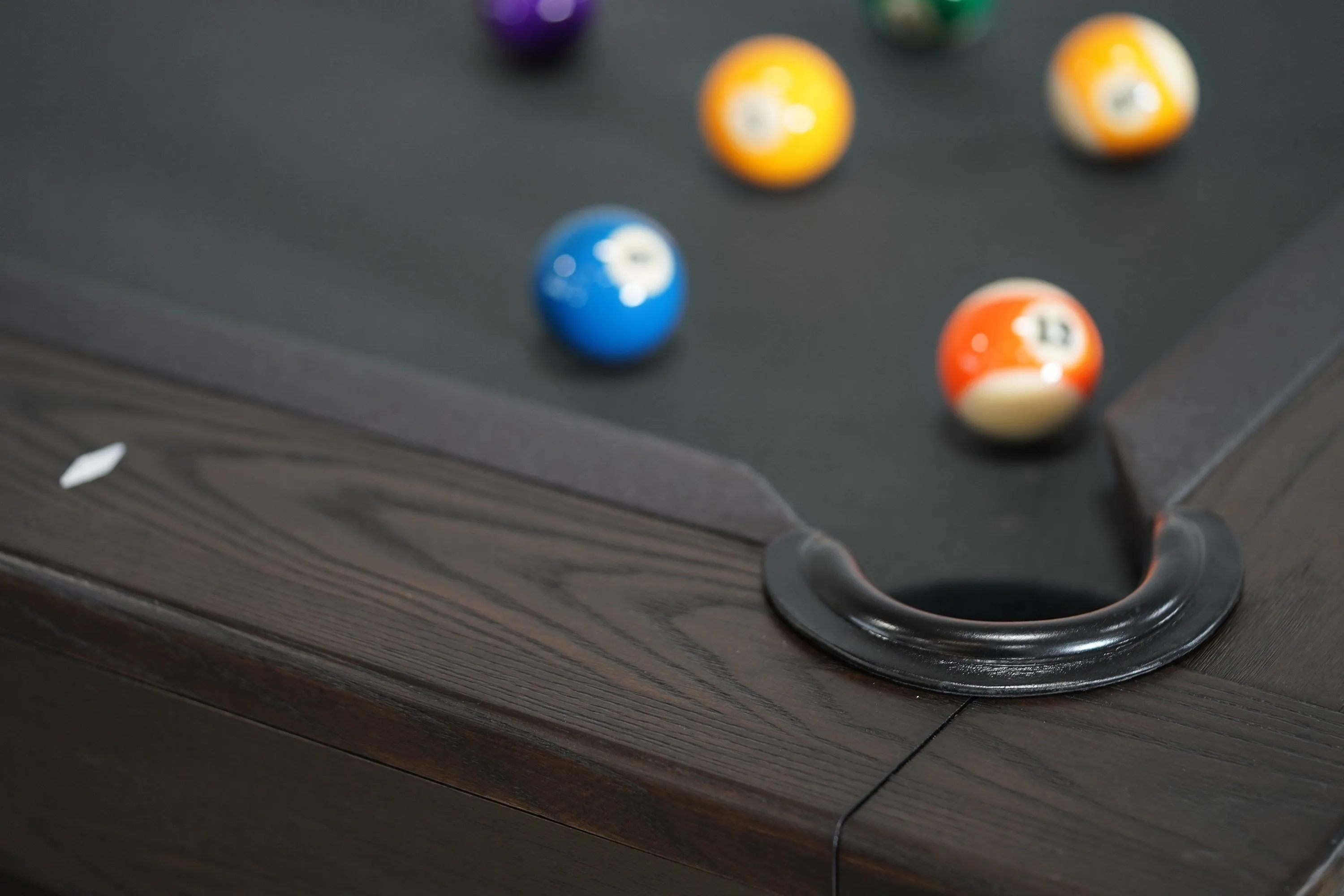 Nixon KAI 8' Slate Pool Table in Waxed Brown Finish w/ Dining Top Option
