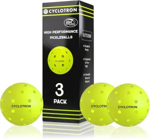 P-40 Outdoor Pickleball Balls  USAPA Approved Pickleballs, 40-Hole Precision Design, High Visibility, Durable Seamless HDPE Construction, 3/6 Pack