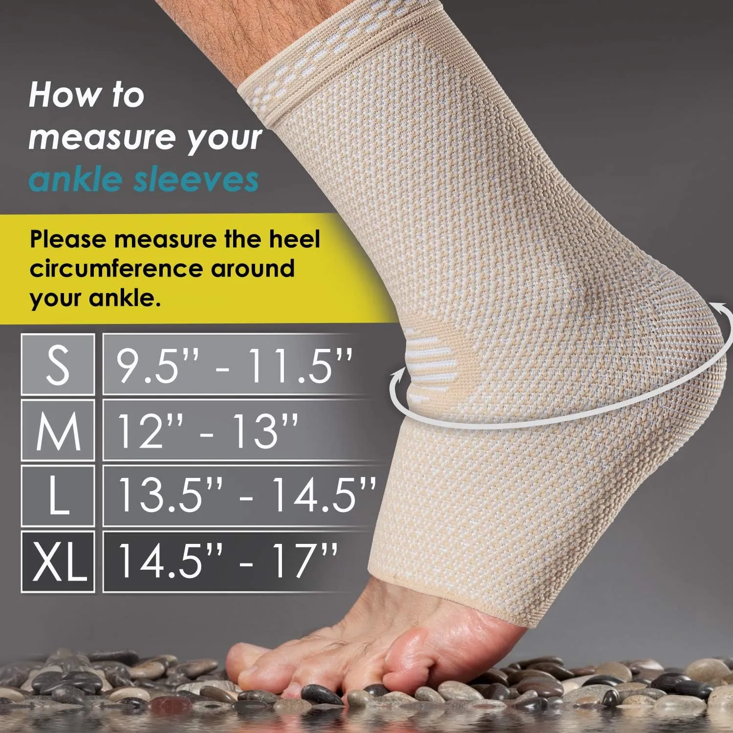 POWERLIX Legs Orthopedic Brace Compression Support Sleeve (Pair) for Swelling, Sprain, Plantar Fasciitis, Arthritis, Tendinitis