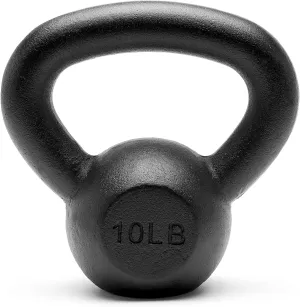 Premium Powder Coated Solid Cast Iron Kettlebell Weights 5, 10, 15, 20, 25, 30, 35, 40, 45 lbs