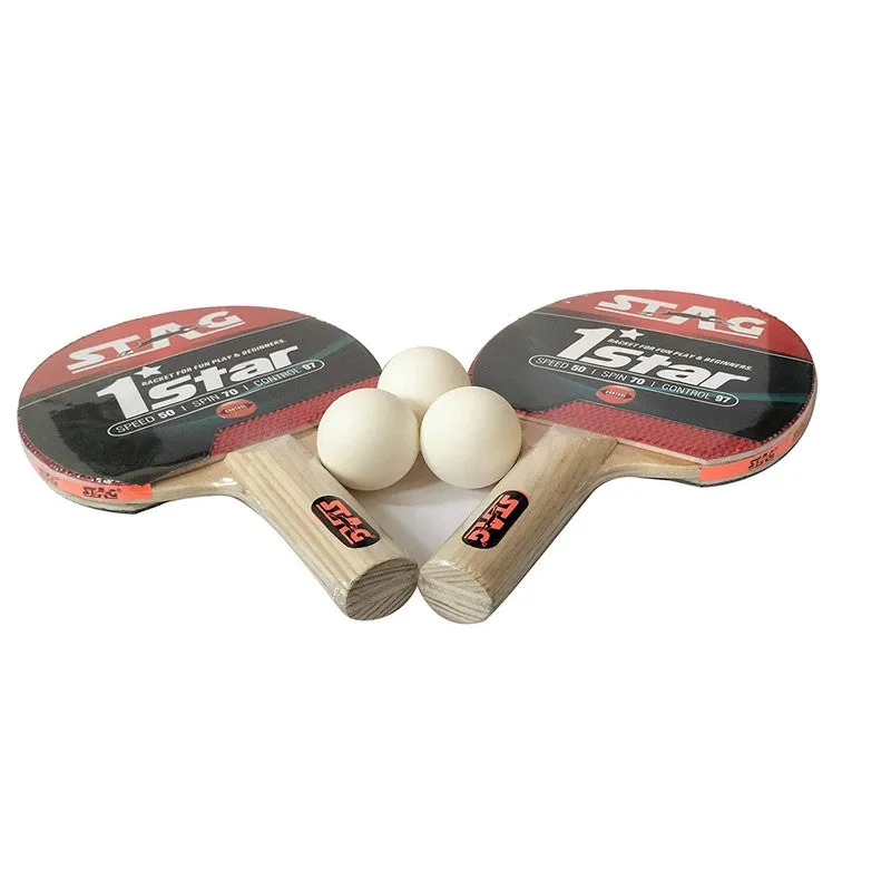 Professional Table Tennis (T.T) Set| Premium ITTF Approved Rubber- Table Tennis Rackets and T.T Balls Included| All-in-One Ping Pong Paddle Playset - Table Game Accessories
