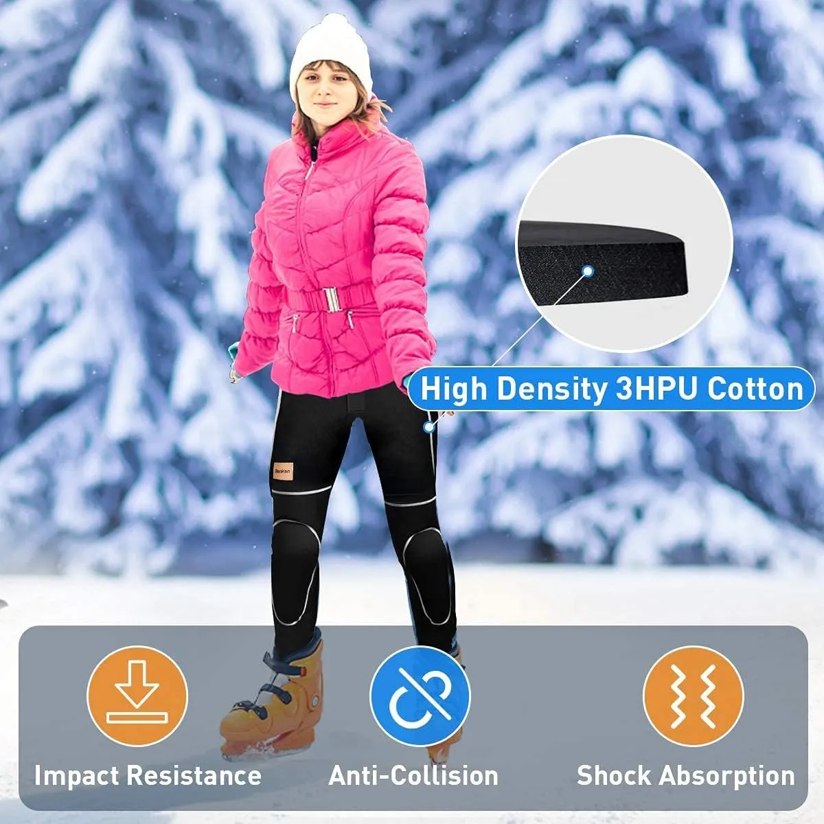 Protective Armor Pants,3D EVA Protect Gear for Snowboard,Skate and Ski, Cycling Underwear Pants