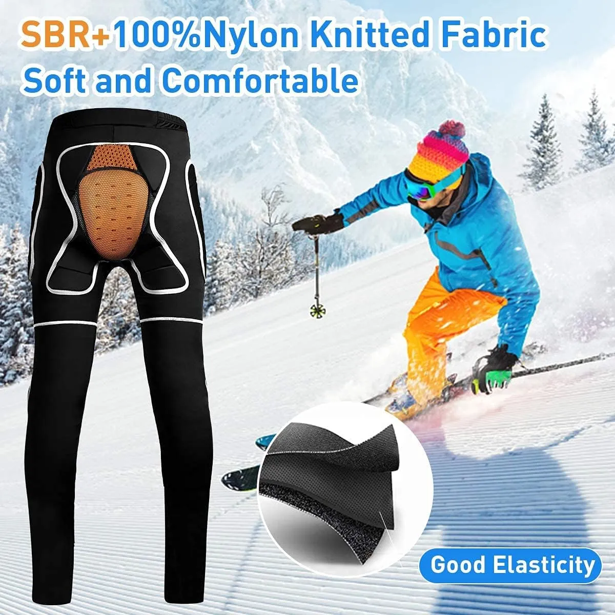 Protective Armor Pants,3D EVA Protect Gear for Snowboard,Skate and Ski, Cycling Underwear Pants