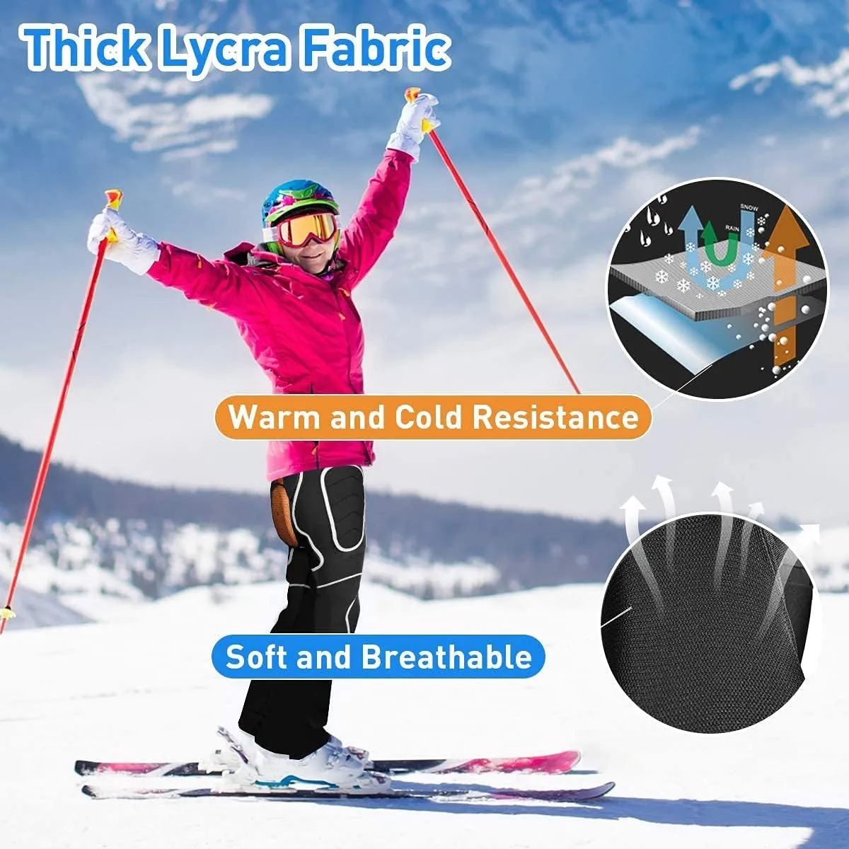 Protective Armor Pants,3D EVA Protect Gear for Snowboard,Skate and Ski, Cycling Underwear Pants