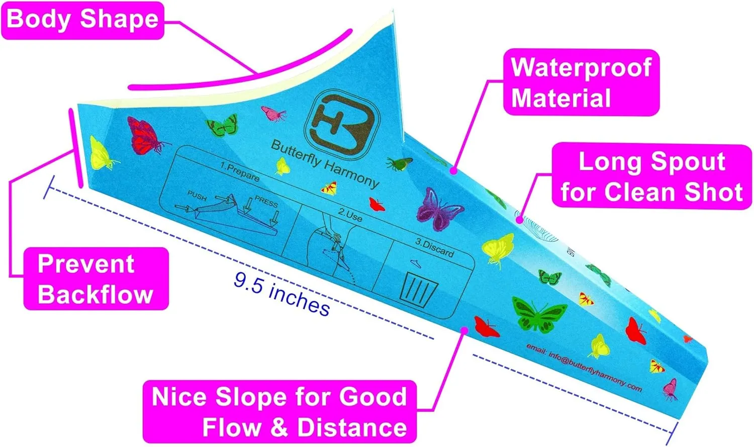 S3 (8-20 Funnels) Disposable Paper Female Urination Device, Women Urinals Portable, Toilet Funnel Urinal for Camping Hiking, Pee Urine Devices for Travel She Girl Woman