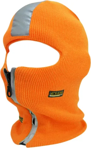 Safety Reflective Balaclava Mask with Adjustable Zipper Hat Skull Cap
