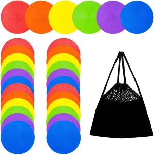 Spot Markers 4.72 Inch 9Inch Non Slip Rubber Floor Markers Flat Field Cones Poly Dots for Soccer Basketball Sports Speed Agility Training and Drills