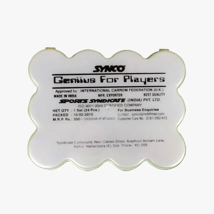 Synco Tournament Carrom Board 20mm ( Includes Synco Genius for Players coin set and Signature Striker )