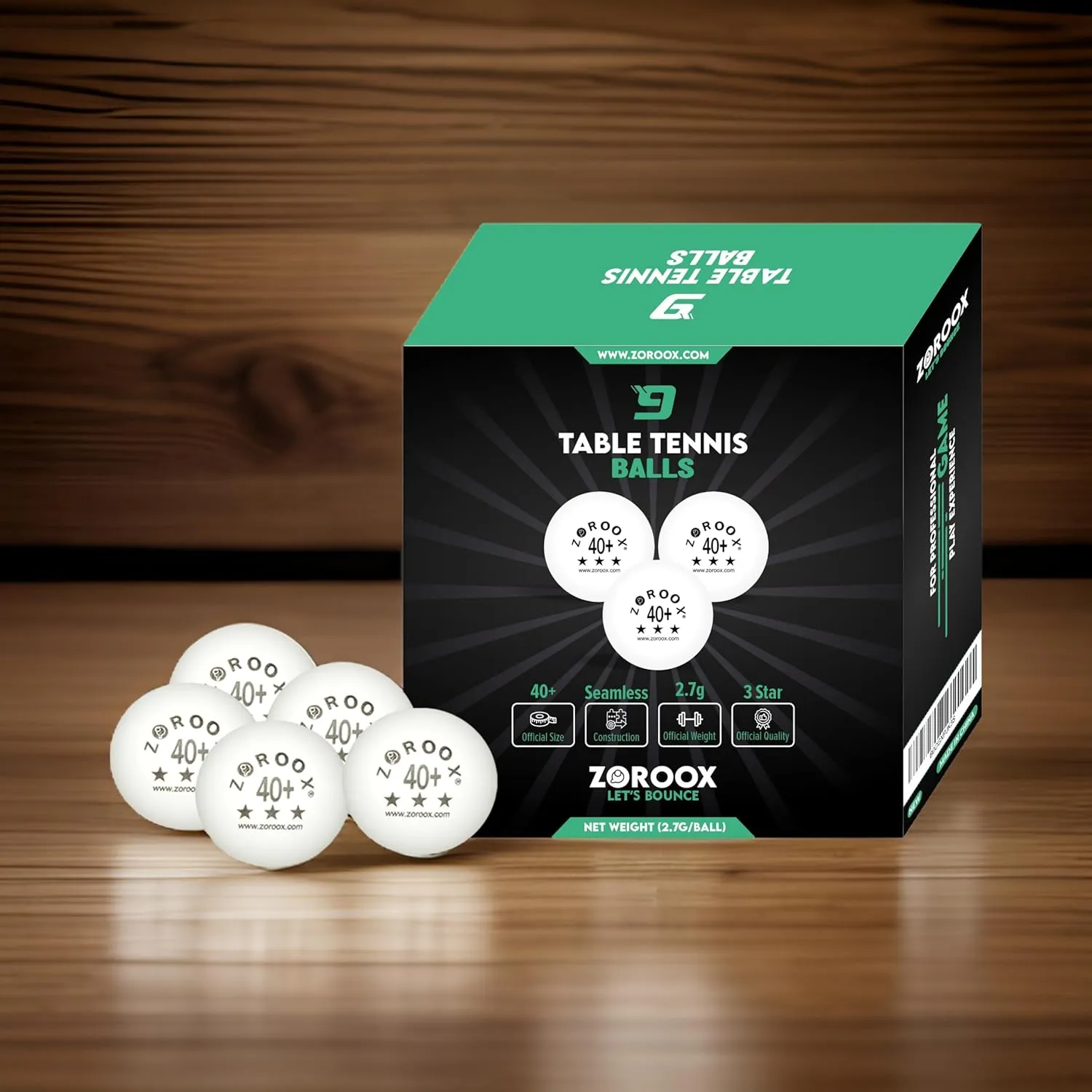 ZOROOOX High-Performance 3-Star Table Tennis Balls - Pack of | 9, 18, 36 or 72 | Orange or White | 40  ABS Competition Grade Ping Pong Balls