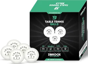 ZOROOOX High-Performance 3-Star Table Tennis Balls - Pack of | 9, 18, 36 or 72 | Orange or White | 40  ABS Competition Grade Ping Pong Balls